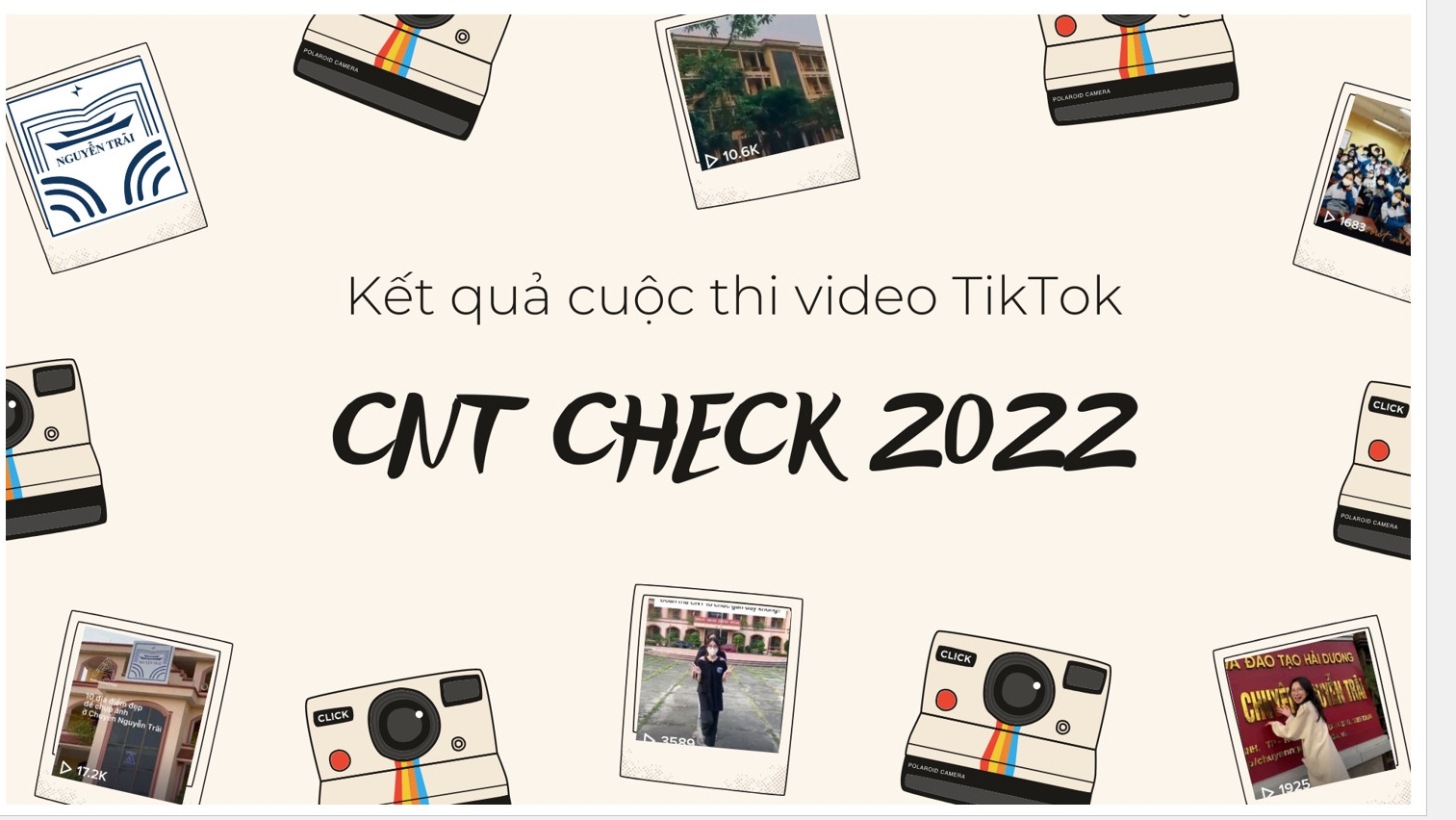 Công bố kết quả cuộc thi video TikTok "CNT check" 2022